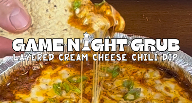 Game Night Grub Layered Cream Cheese Chili Dip Recipe