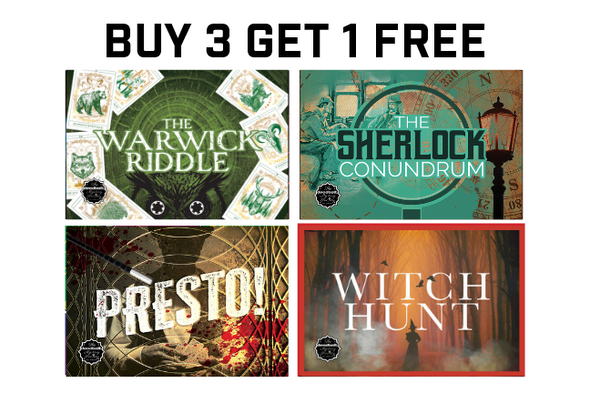 BUY 3 GET 1 FREE (The Warwick Riddle, Presto!, The Sherlock Conundrum, Witch Hunt)