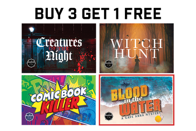 BUY 3 GET 1 FREE (Creatures of the Night, Witch Hunt, Comic Book Killer, Blood in the Water)