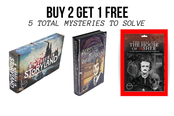 BUY 2 GET 1 FREE (A Murder in Storyland, Mysteries in the Mortuary, The Fall of the House of Asher)